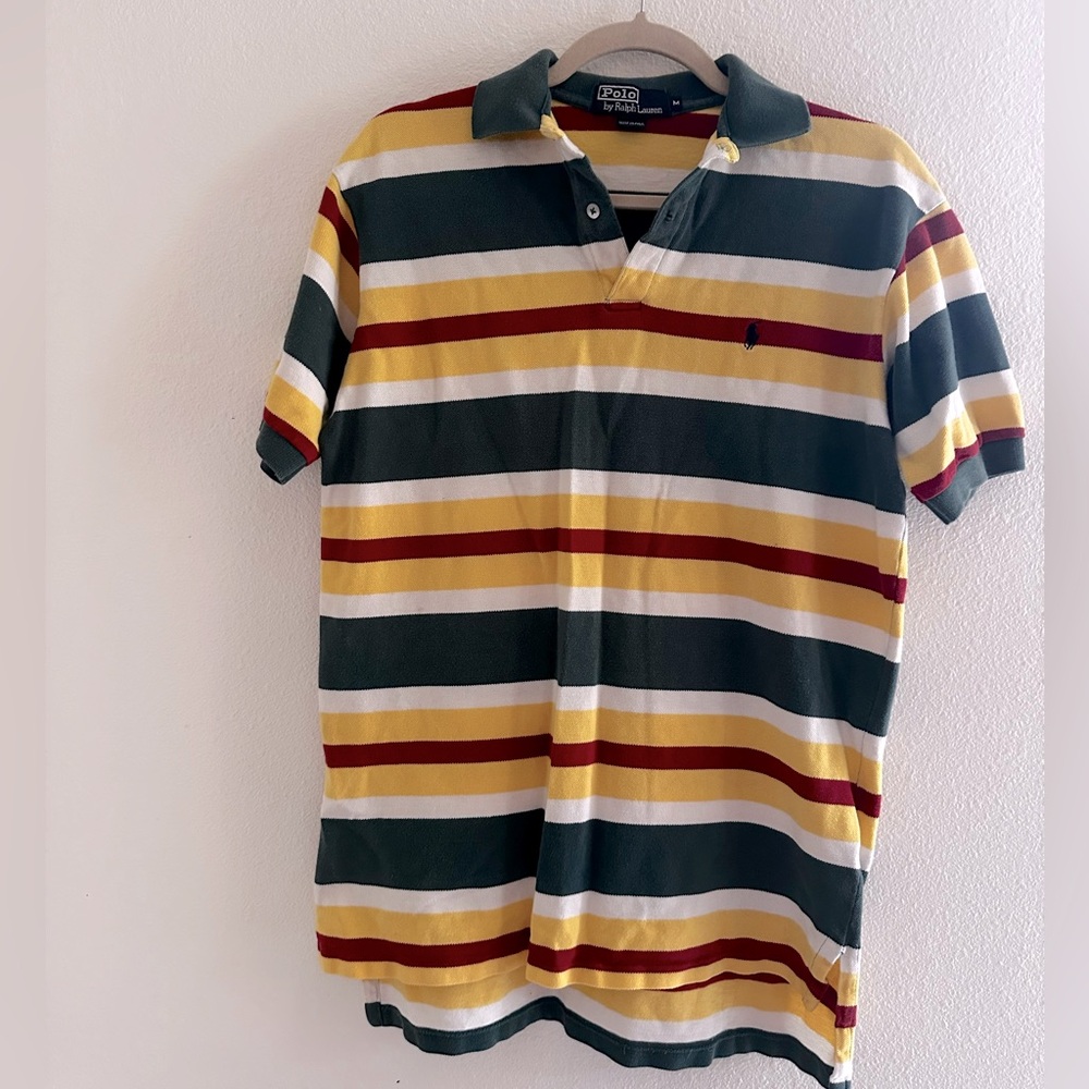 Polo by Ralph Lauren Striped Shirt - Green, Yellow, Red, White